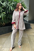 Feriha Gray Maroon Winter Fusion Set